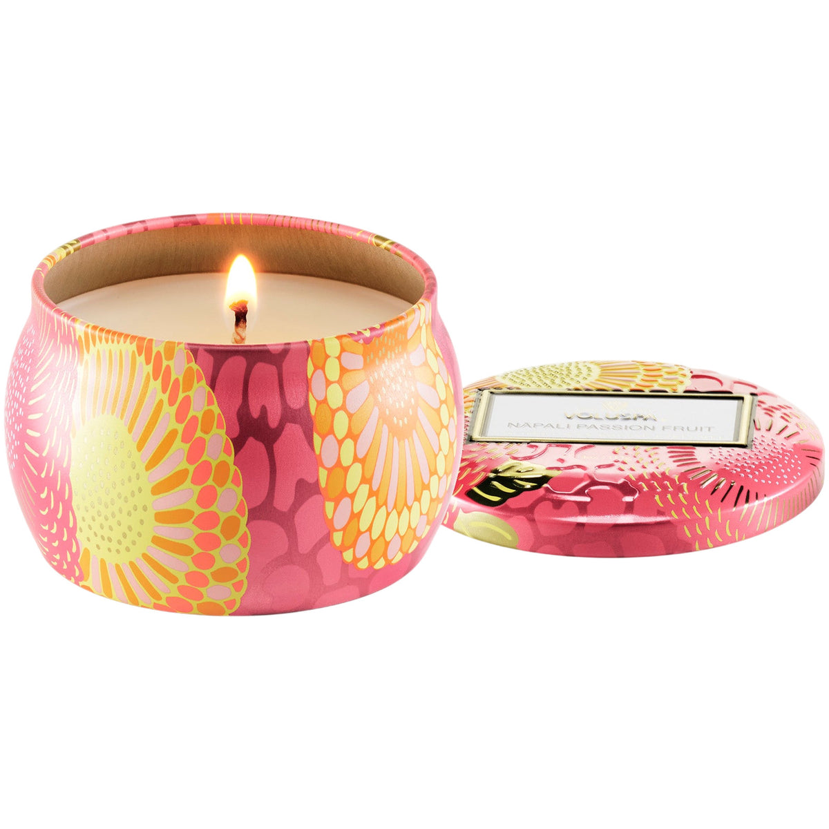 Voluspa Mini Decorative Tin Candle 4 oz- Napali Passion Fruit