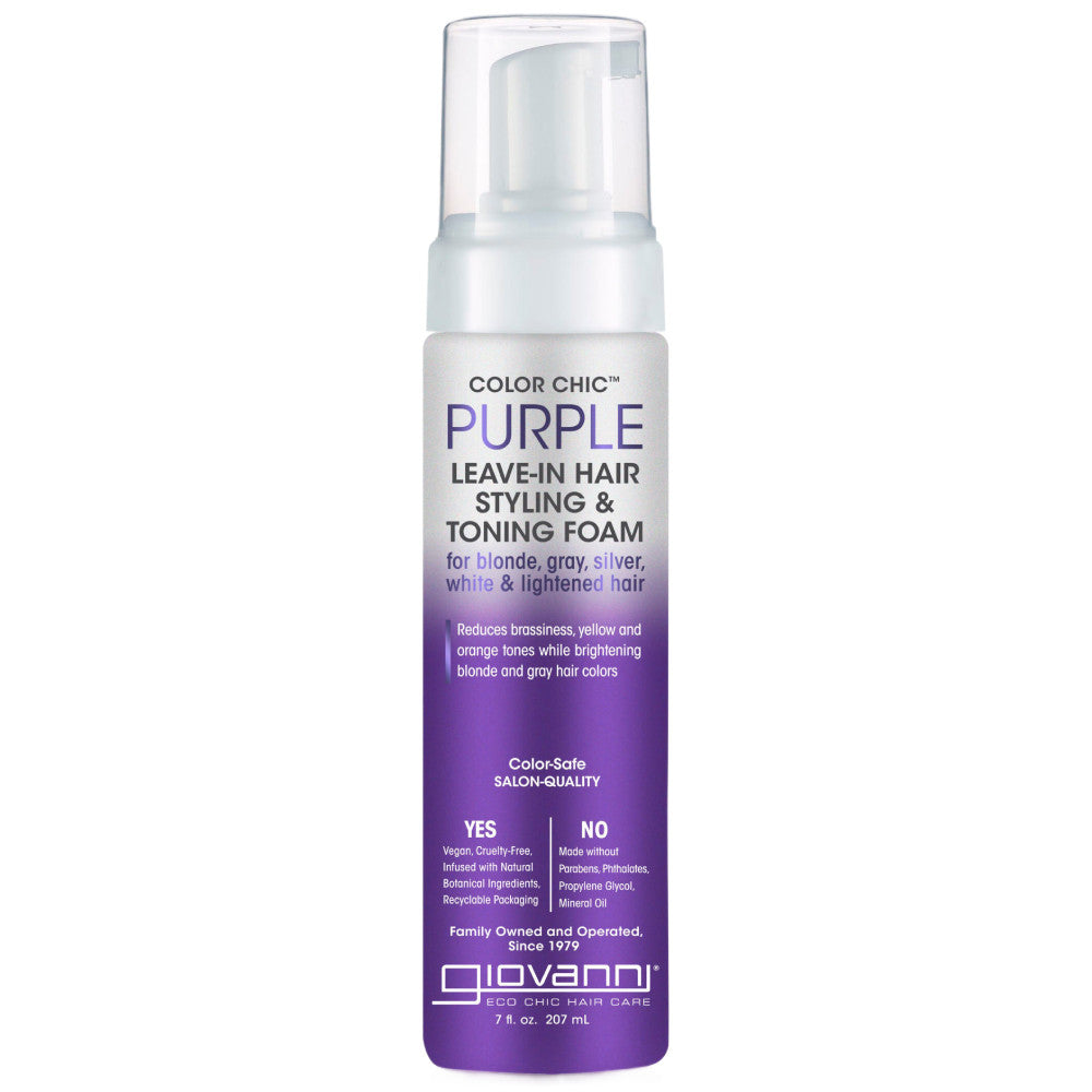 Giovanni Color Chic Purple Leave-in Hair Styling Toning Foam 7 oz