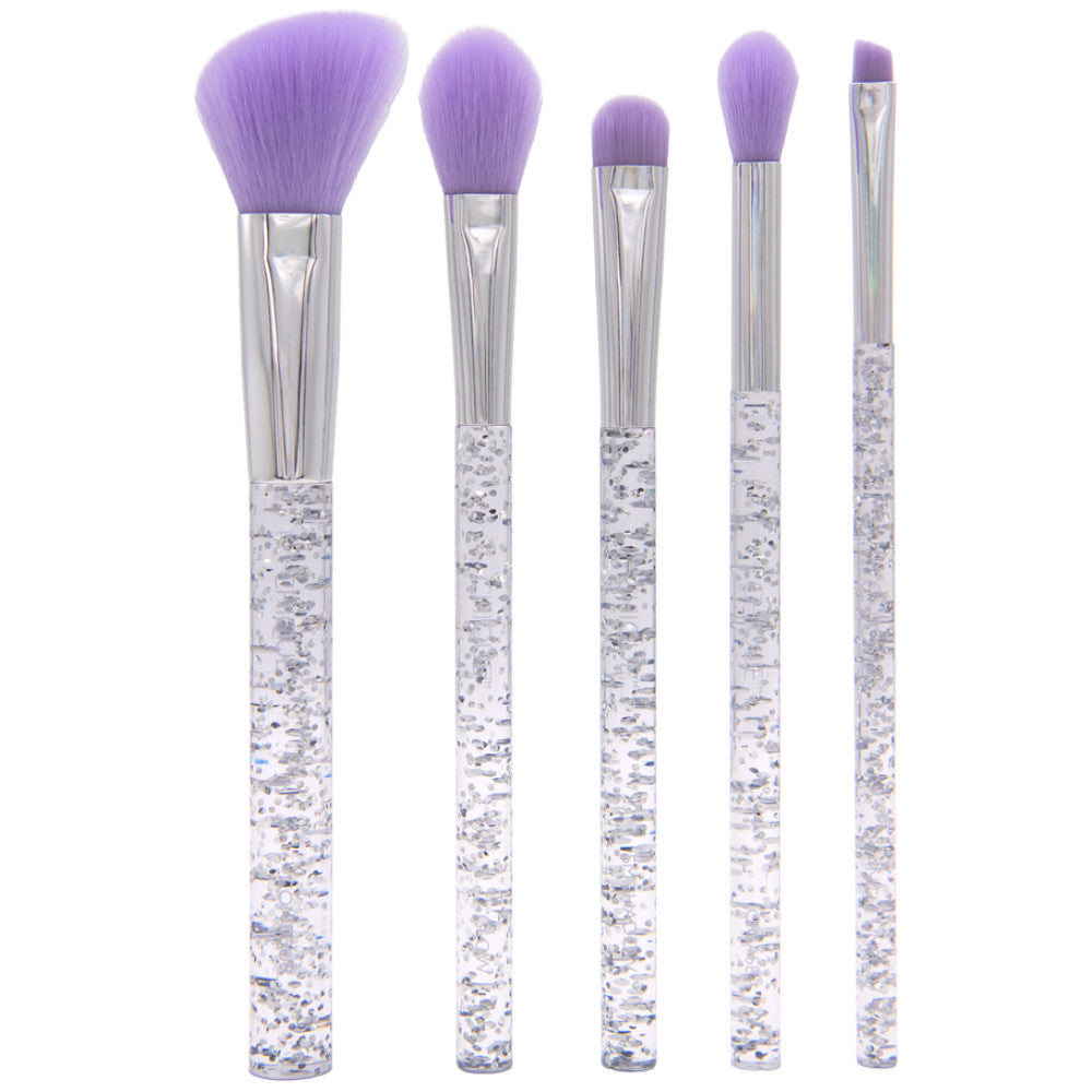 Royal Brush Chique 5 pcs Everyday Face Purple with Silver Glitter