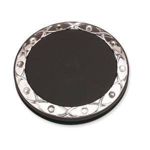 BRANDON MIRROR CRYSTALLIZED SWAROVSKI BLACK 5X ROUND 2.5 IN.MirrorsBRANDON
