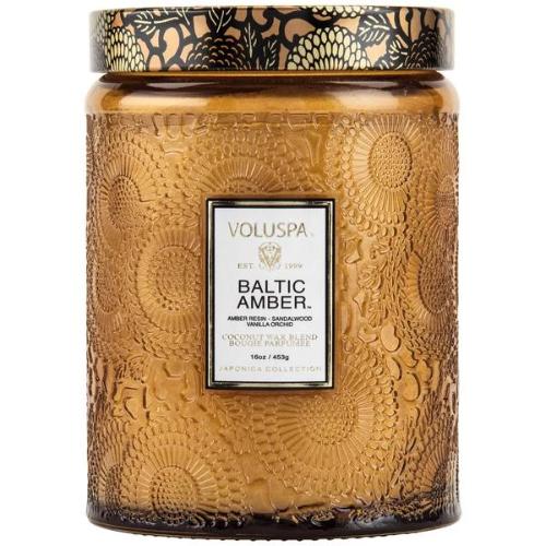 Voluspa Large Glass Candle 18 ozCandlesVOLUSPAFragrance: Baltic Amber