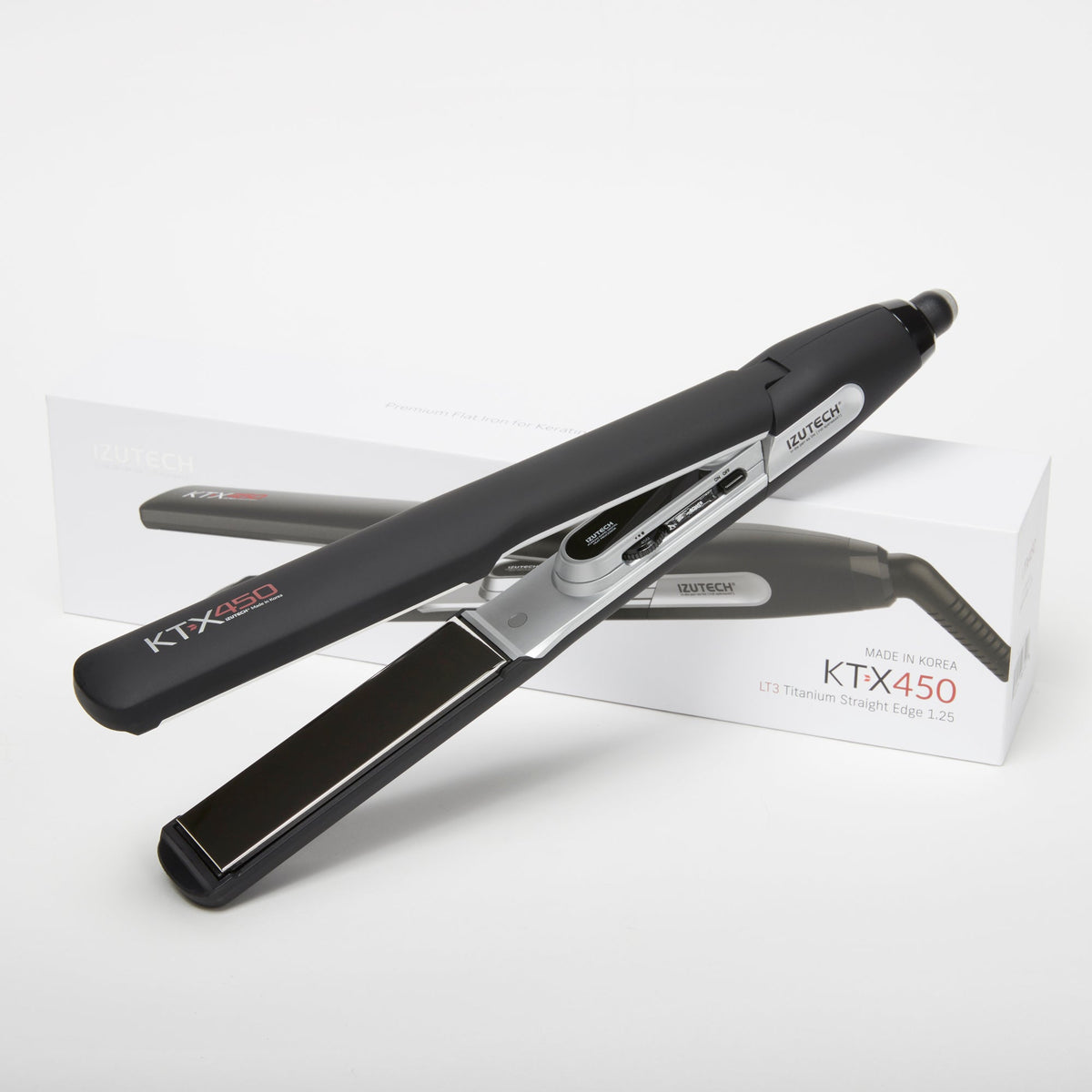Izutech KTX450 Titanium Flat Iron 1.25 in Black