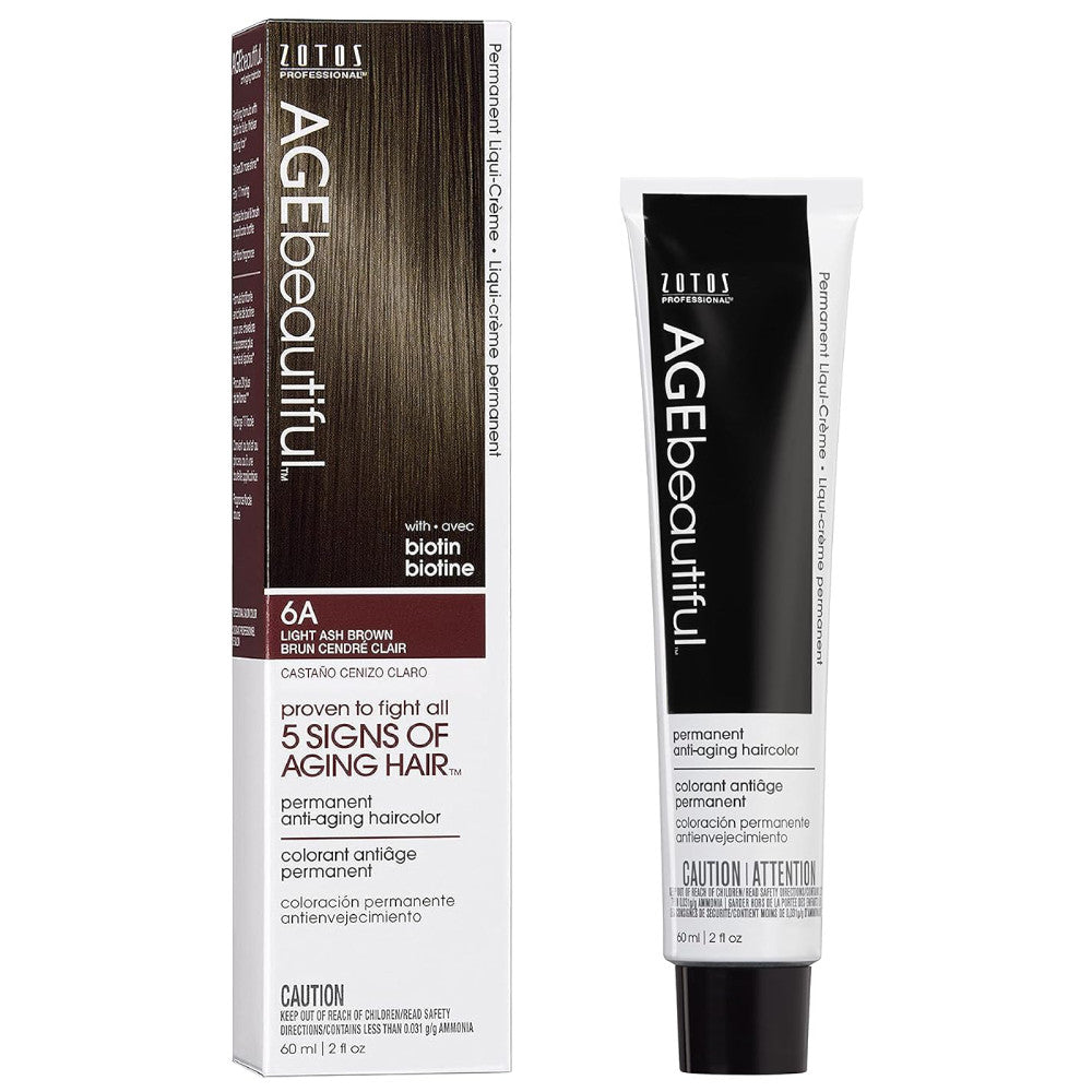 AGE Beautiful Permanent Hair Color 6A Light Ash Brown