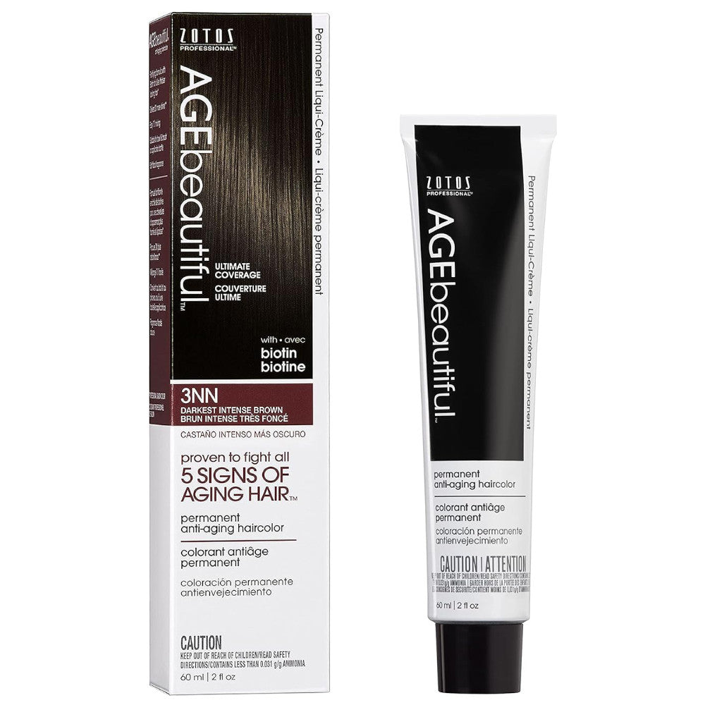 AGE Beautiful Permanent Hair Color 3NN Darkest Intense Brown