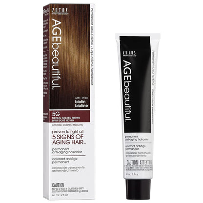 AGE Beautiful Permanent Hair Color 5G Medium Gold Brown
