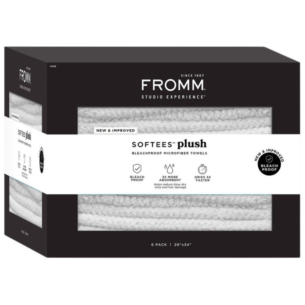 Fromm Softees Plush Towel - White 6 pk