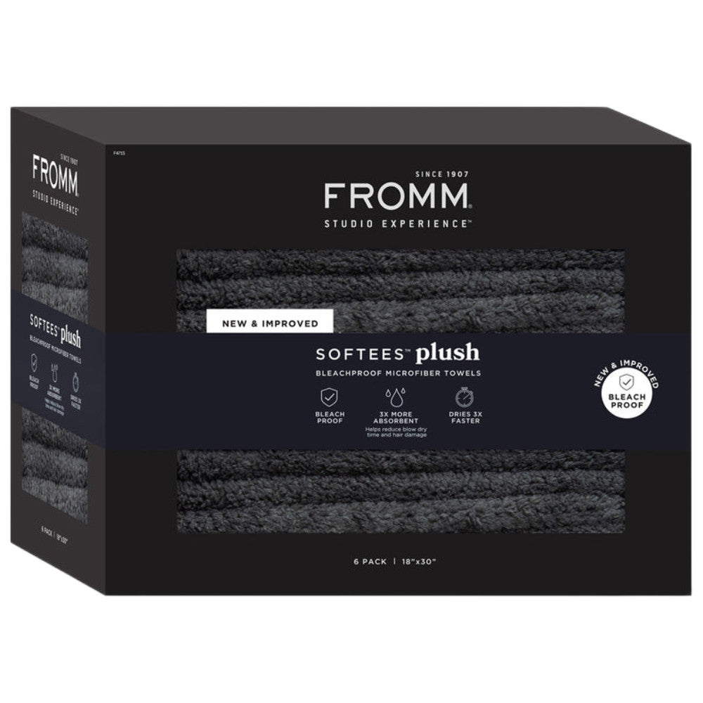 Fromm Softees Plush Towel - Dark Grey 6 pk