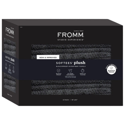 Fromm Softees Plush Towel - Dark Grey 6 pk