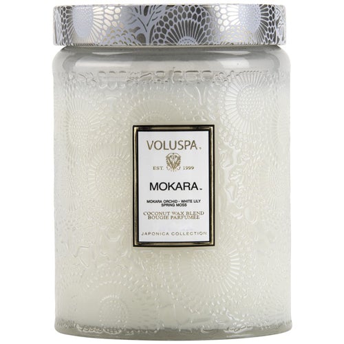 Voluspa Large Glass Candle 18 ozCandlesVOLUSPAFragrance: Mokara