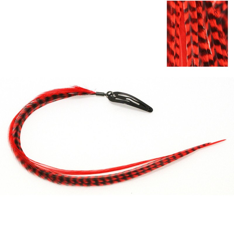 CLIP N FEATHERS RED HAIR FEATHER EXTENSIONCLIP N FEATHERS
